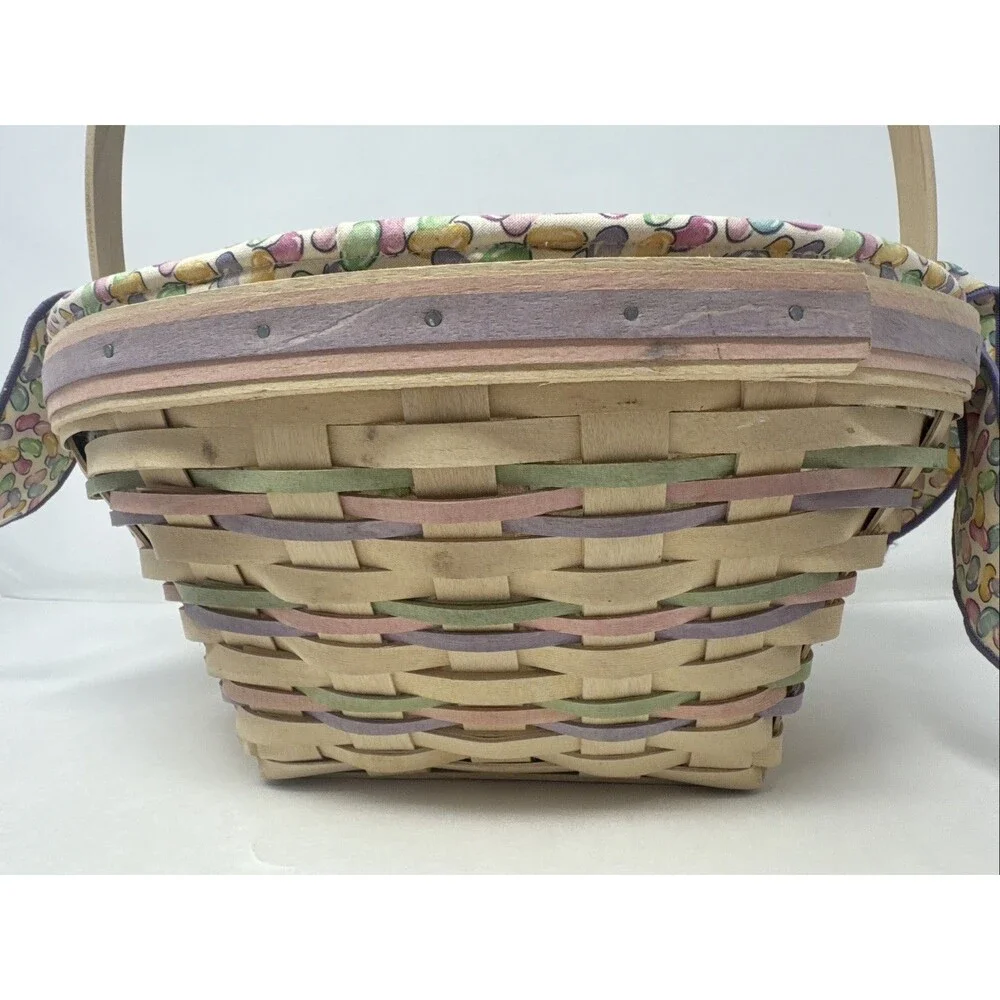 Longaberger 2000 Century Celebration Easter Basket Large Whitewashed Jelly Beans